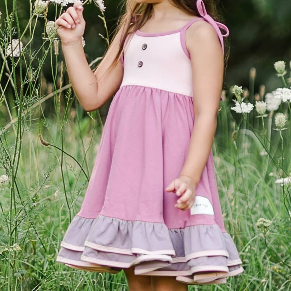 Jane + Jo Wisteria House Dress Pink and Purple Ombre